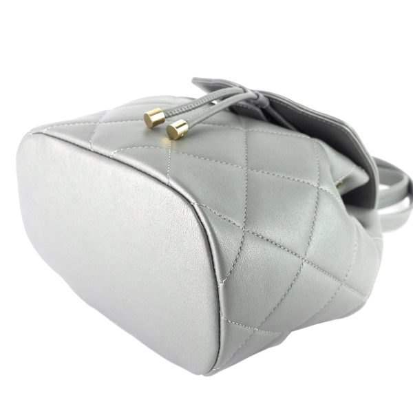 CC Lambskin Leather Chain Flap Backpack - Image 5