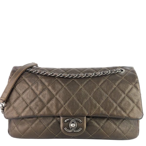 Easy Flap Jumbo Caviar Leather Shoulder Bag 1 Easy Flap Jumbo Caviar Leather Shoulder Bag
