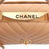 Trendy CC Chevron Medium Top Handle Leather Bag - Image 7