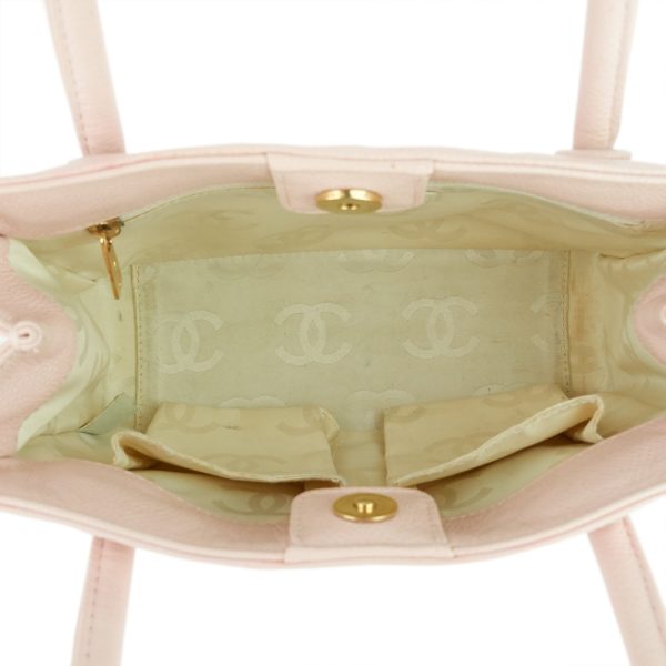 Triple CC Timeless Small Caviar Leather Tote Bag - Image 9