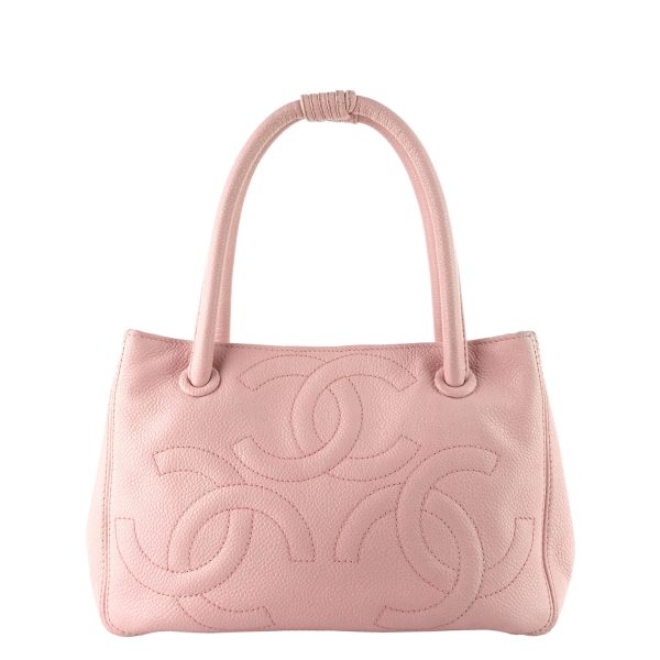 Triple CC Timeless Small Caviar Leather Tote Bag - Image 2