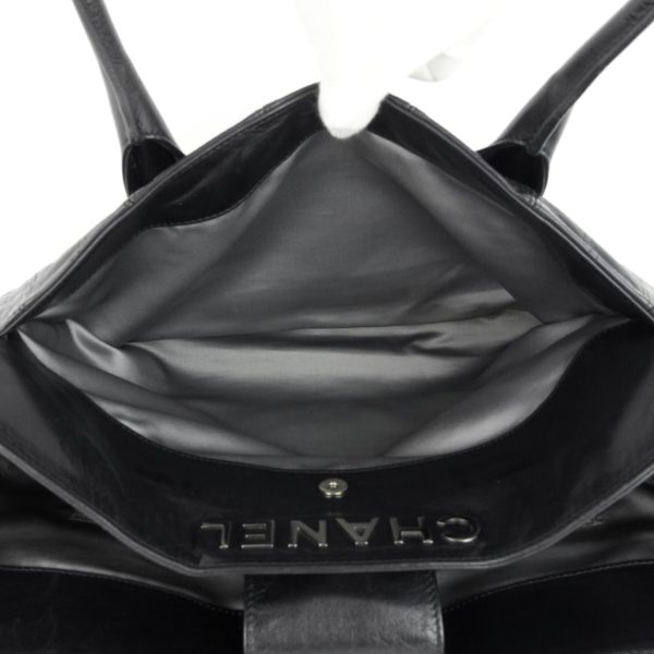 Square Stitch LAX Lambskin Leather Tote Bag - Image 11
