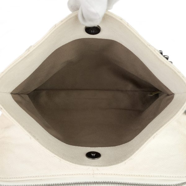 Chic Small Matelassé Caviar Leather Tote Bag - Image 12