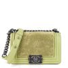 Boy Flap Leather and Rabbit Fur Bag