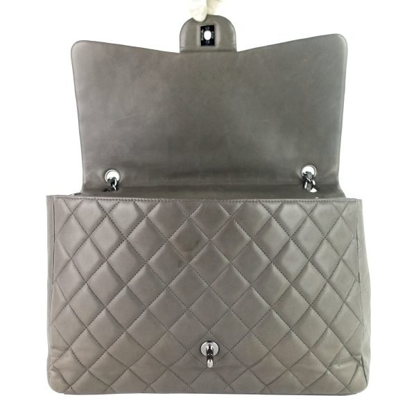 Maxi Flap Lambskin Leather Bag - Image 2