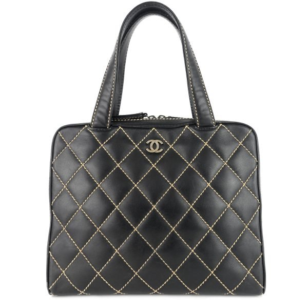 Surpique Top Handles Calfskin Leather Bowler Bag