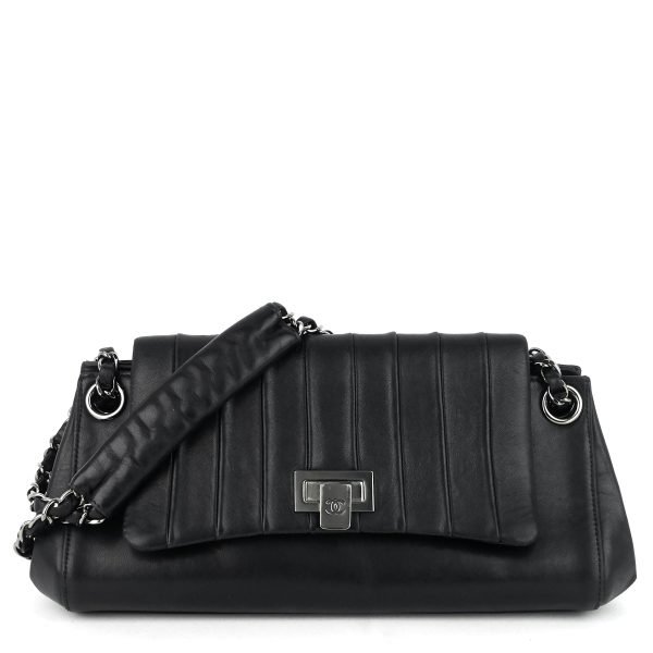 Lambskin Leather Fliplock Shoulder Bag