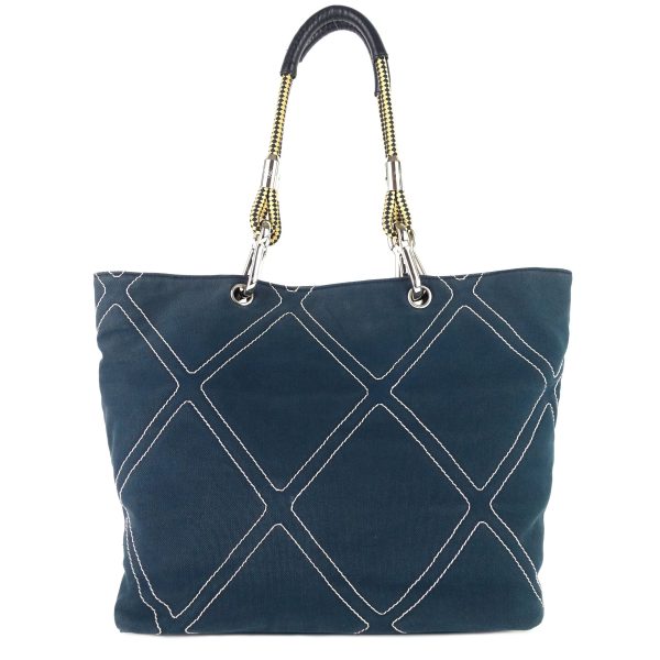 Cruise Line No. 5 Medium Quilted Canvas Shopping Tote Bag - Image 2