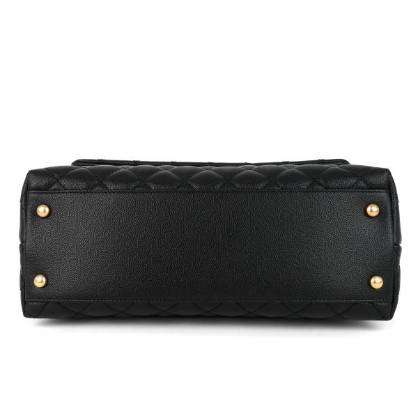 Coco Lizard Top Handle Small Caviar Leather Bag - Image 5