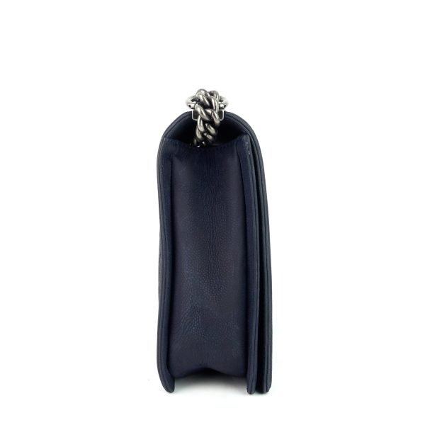 Large Boy Bull Suede Flap Bag - Image 3