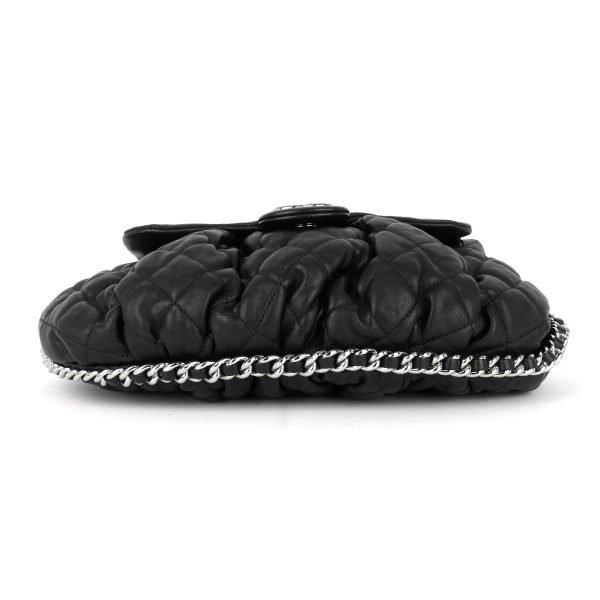 Chain Around Large Lambskin Leather Flap Bag - Image 3