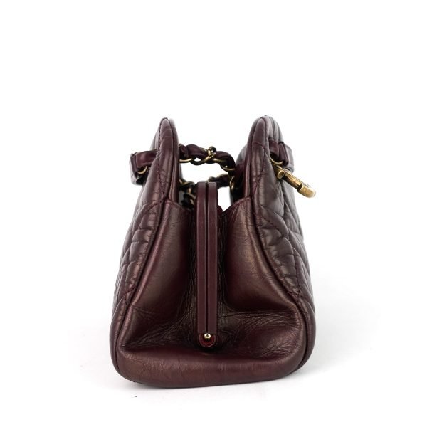 Just Mademoiselle Aged Calfskin Bowling Bag - Image 3