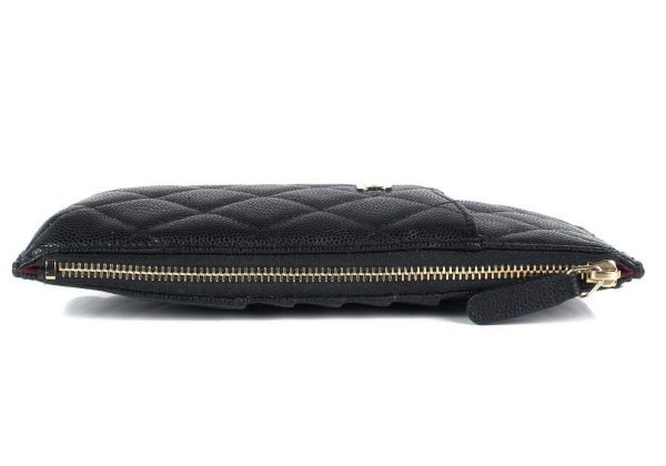 Quilted Caviar Leather Classic Flat Wallet - Image 6