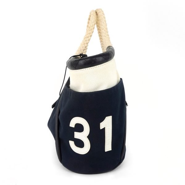 Cruise Rope Canvas and Leather Cabas Tote Bag - Image 4