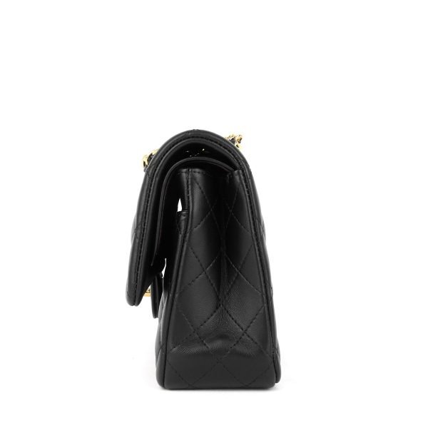 Double Flap Quilted Lambskin Leather Bag - Image 4