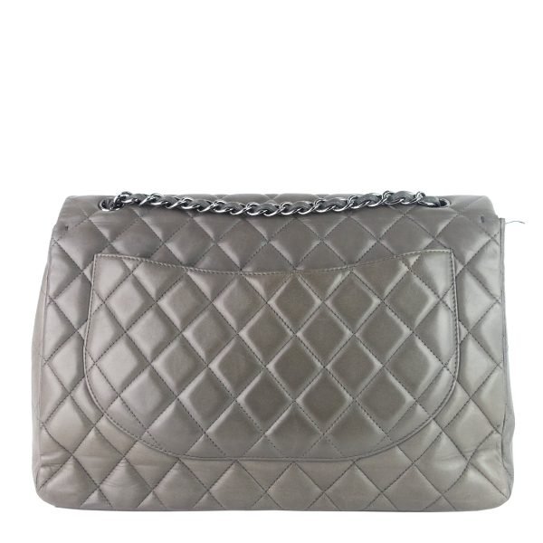 Maxi Flap Lambskin Leather Bag - Image 3