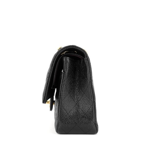 Double Flap Quilted Caviar Leather Bag - Image 3