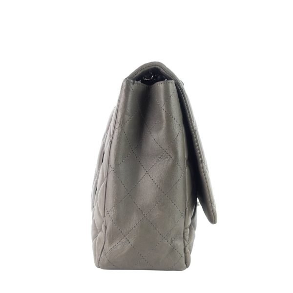 Maxi Flap Lambskin Leather Bag - Image 4