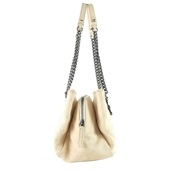 Chic Small Matelassé Caviar Leather Tote Bag - Image 4