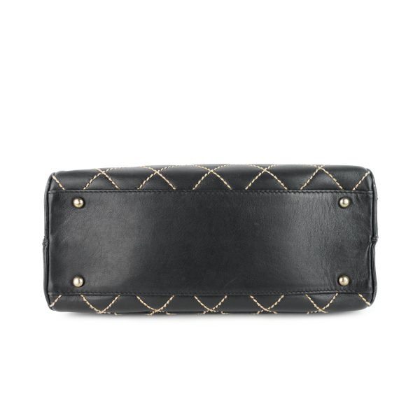 Surpique Top Handles Calfskin Leather Bowler Bag - Image 5
