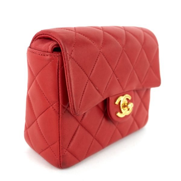 Classic Square Lambskin Leather Flap Bag - Image 8