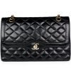 Double Flap Quilted Lambskin Leather Bag - Image 2