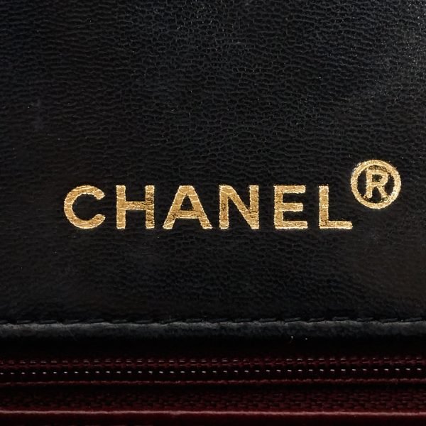 Square Classic Flap Mini Lambskin Leather Bag - Image 8