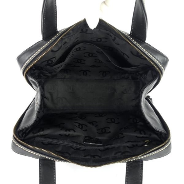 Surpique Top Handles Calfskin Leather Bowler Bag - Image 12