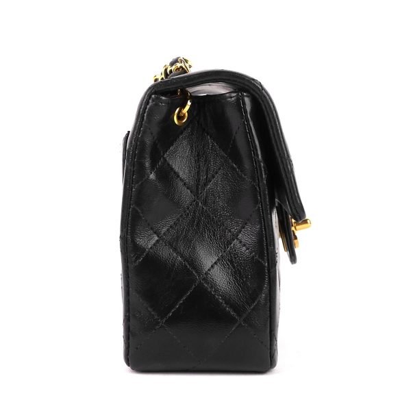Square Classic Flap Mini Lambskin Leather Bag - Image 4