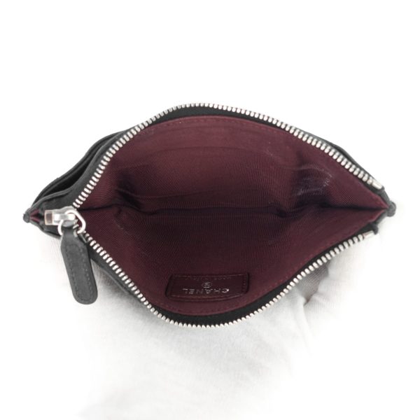 Classic Zip Lambskin Leather Pouch - Image 6