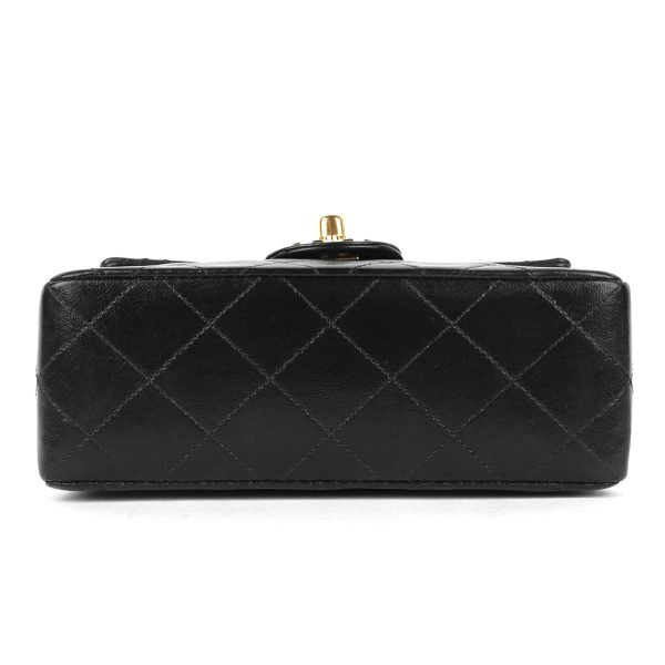 Square Classic Flap Mini Lambskin Leather Bag - Image 6