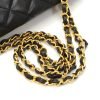 Double Flap Quilted Lambskin Leather Bag - Image 10