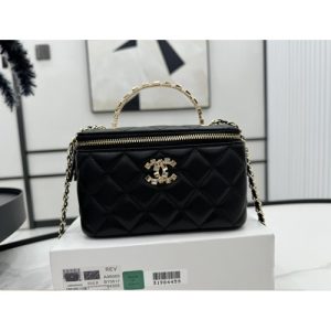 A96060 Chanel 24C limited edition rhinestone letter handle long box bag