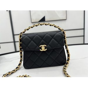 AS4472 Chanel black leather, gentle lines, luxurious and noblea