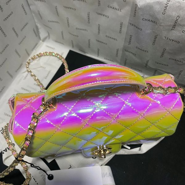 Chanel 2024 Mini CF handle patent leather Bag AS2431