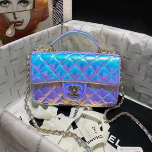 Chanel 2024 Mini CF handle patent leather Bag AS2431