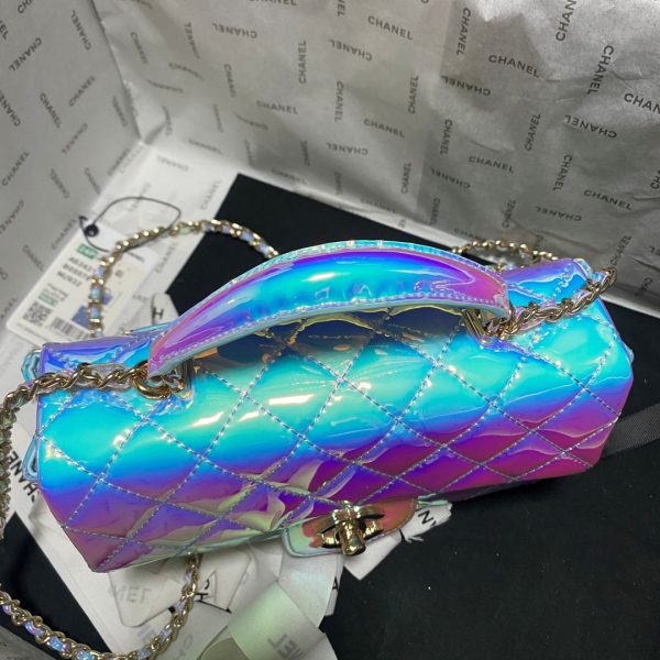 Chanel 2024 Mini CF handle patent leather Bag AS2431