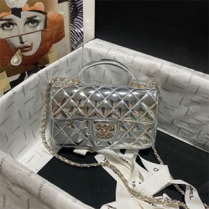Chanel 2024 Mini CF handle patent leather Bag AS2431