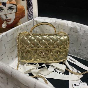 Chanel 2024 Mini CF handle patent leather Bag AS2431