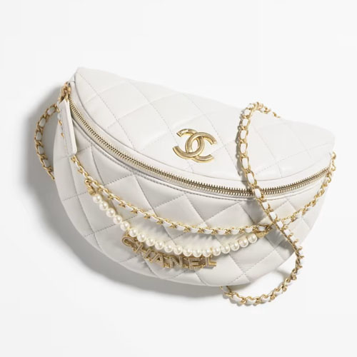 Chanel Waist Bag White AS4991 1 Chanel Waist Bag White AS4991