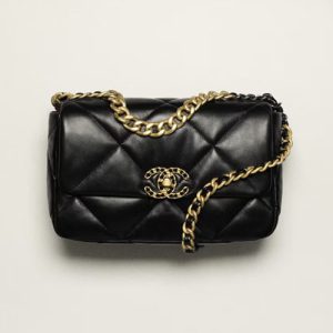 Chanel 19 Handbag Black AS1160